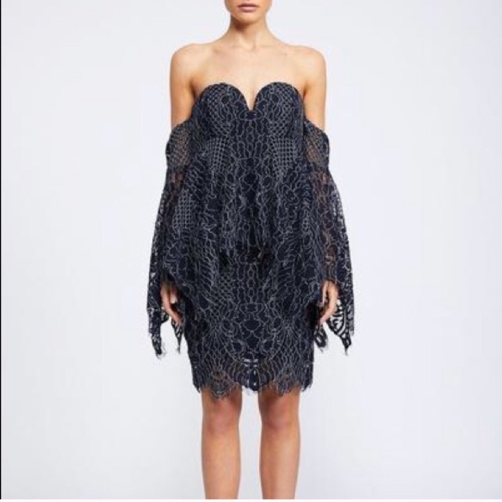 New Shona Joy Navy Lace Dress - Picture 2 of 6